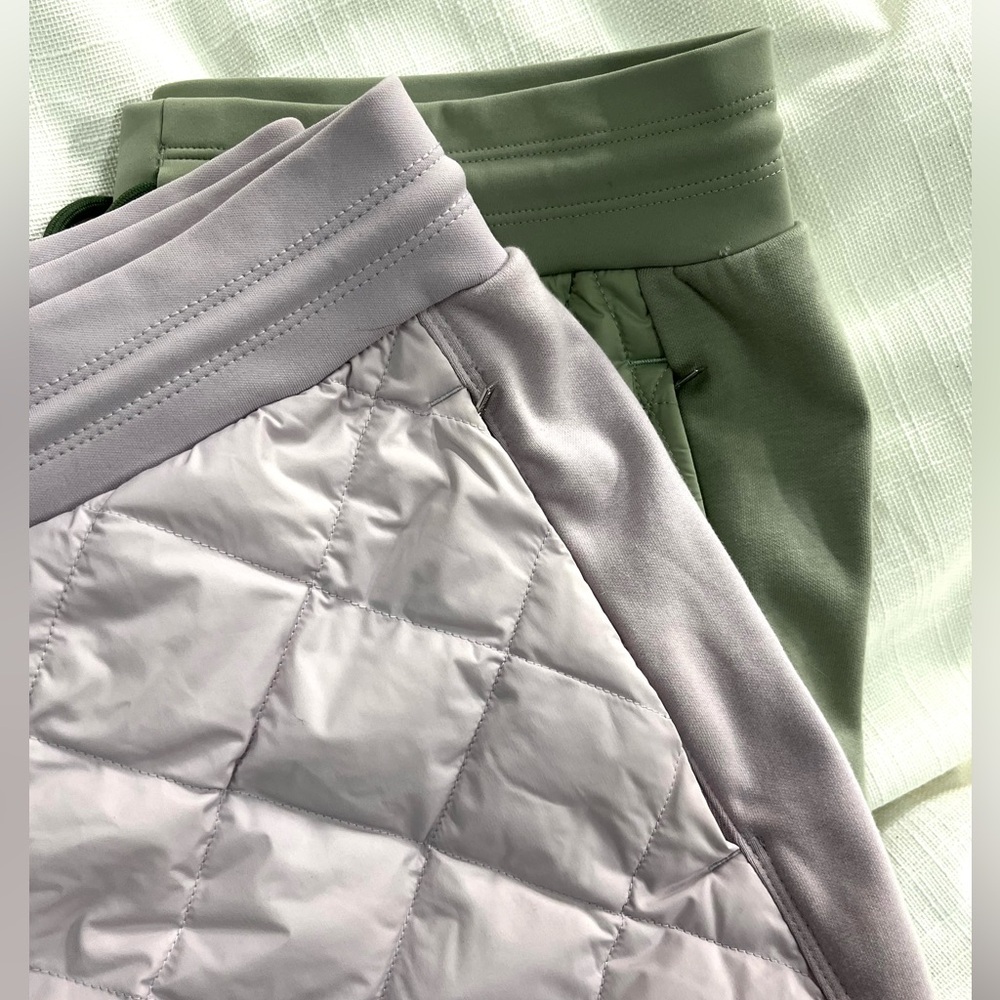 Athleta Quilted Joggers in Sage and Lilac - Picture 5 of 7
